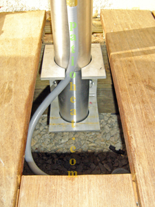 Deck mount with plank removed